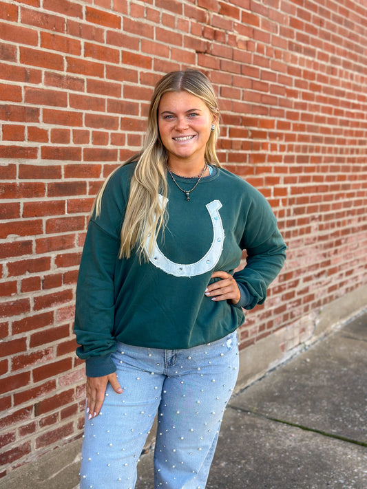 Cowgirls Lucky Washed Pullover