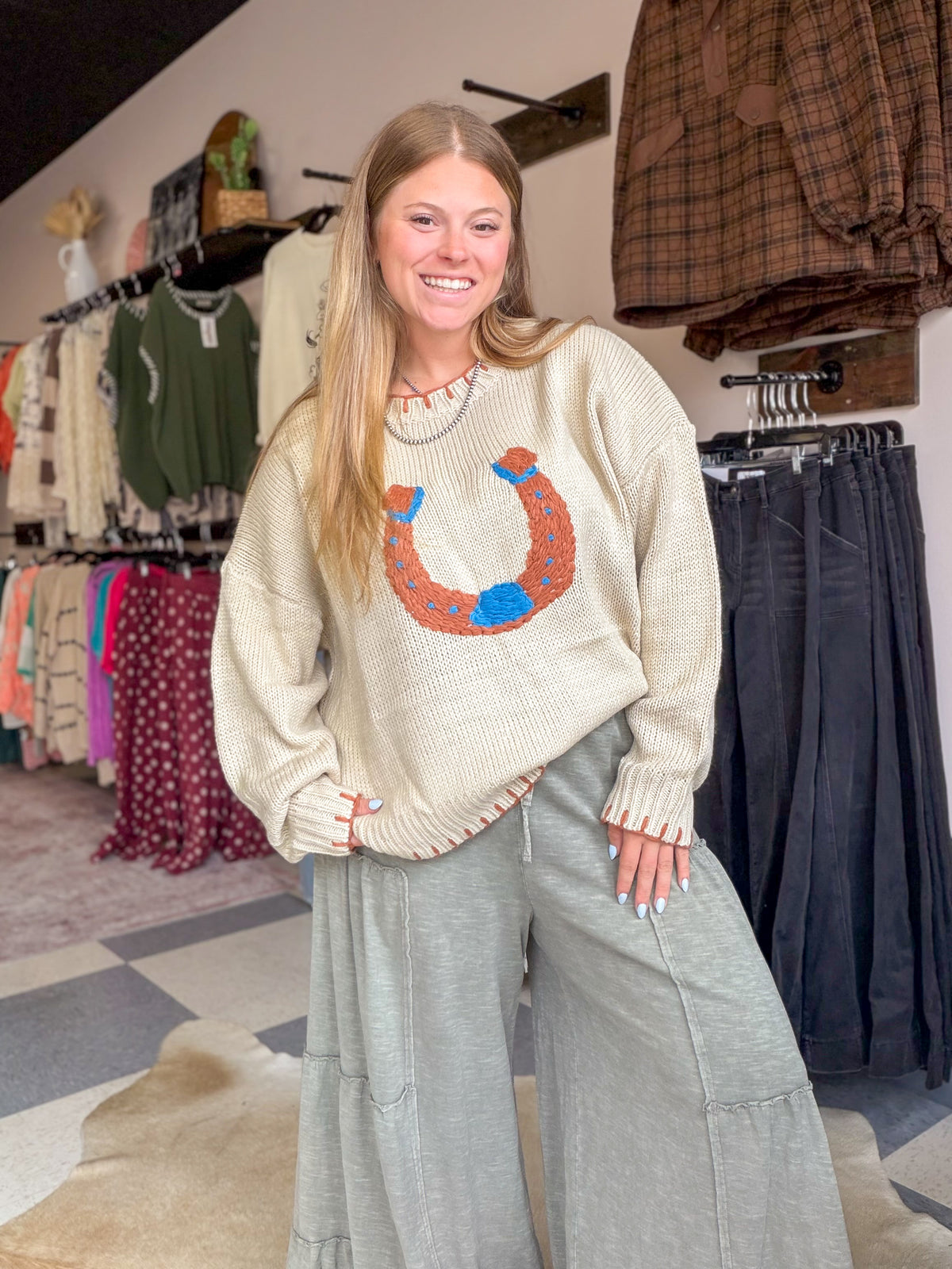 Cowgirls Luck Chunky Knit Sweater