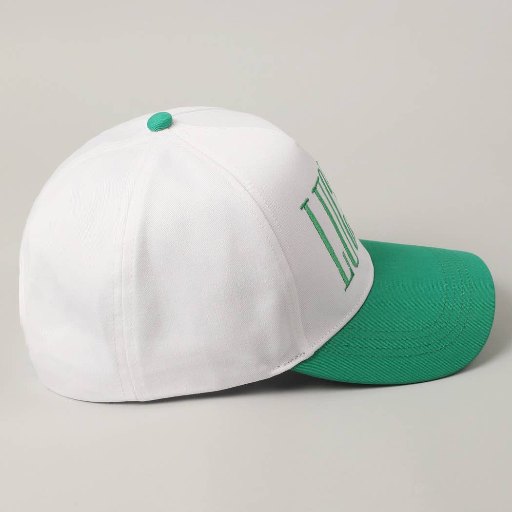 LUCKY Embroidery Two-Tone Baseball Cap