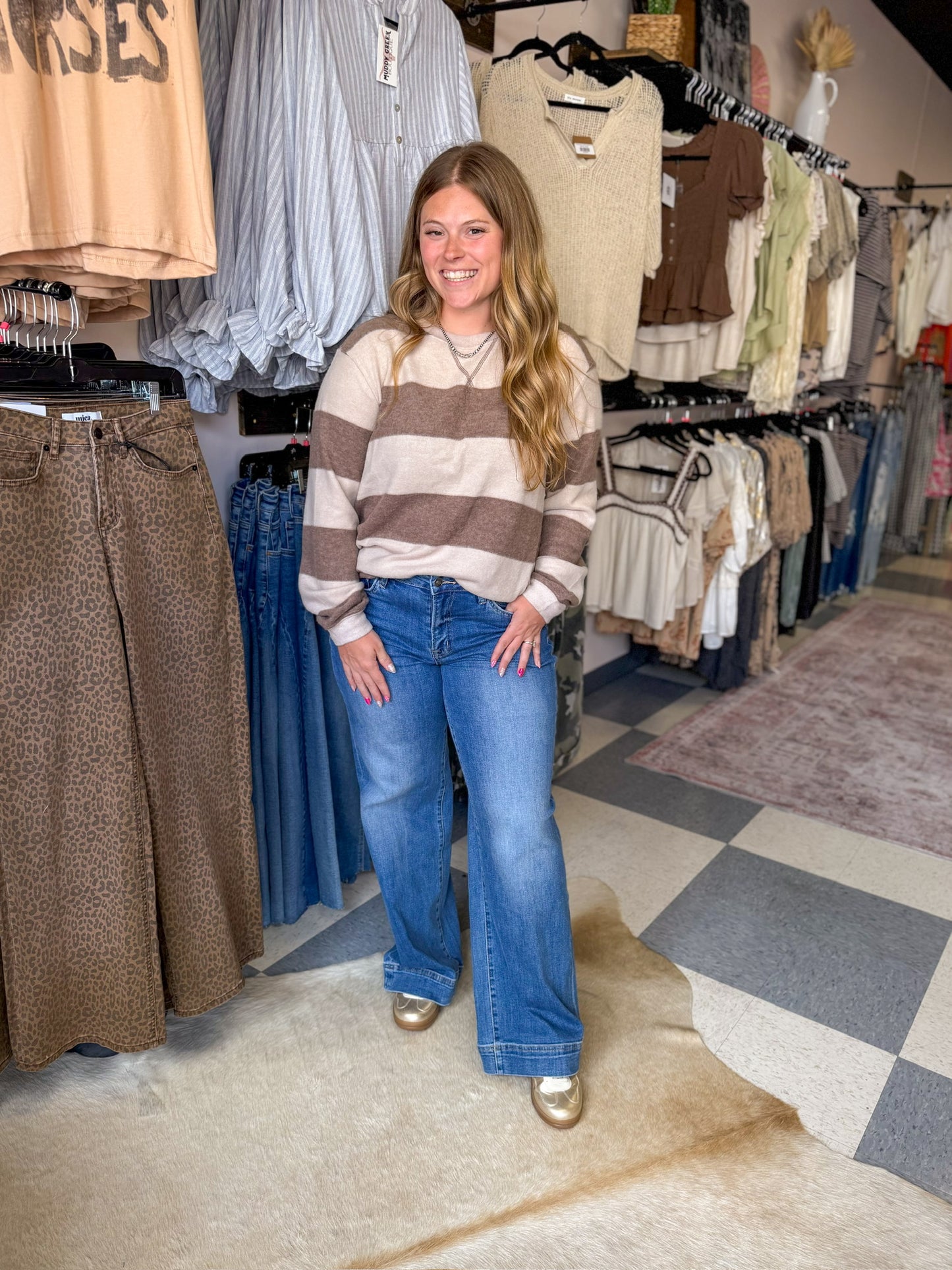 Mel Striped Lightweight Sweater
