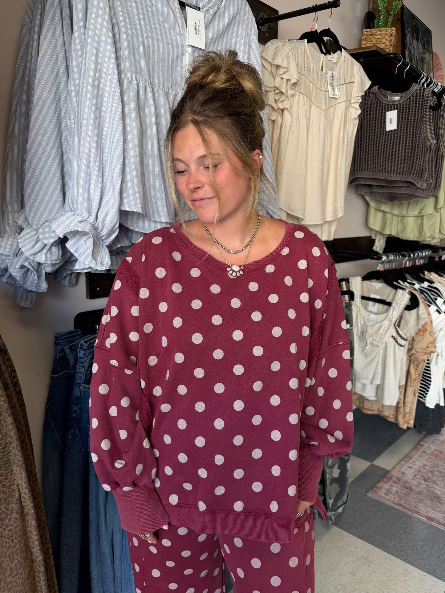 Charlotte Polka Dot Set: Top