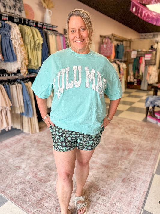 Lulu Mac Chalky Mint Duck Camo Tee
