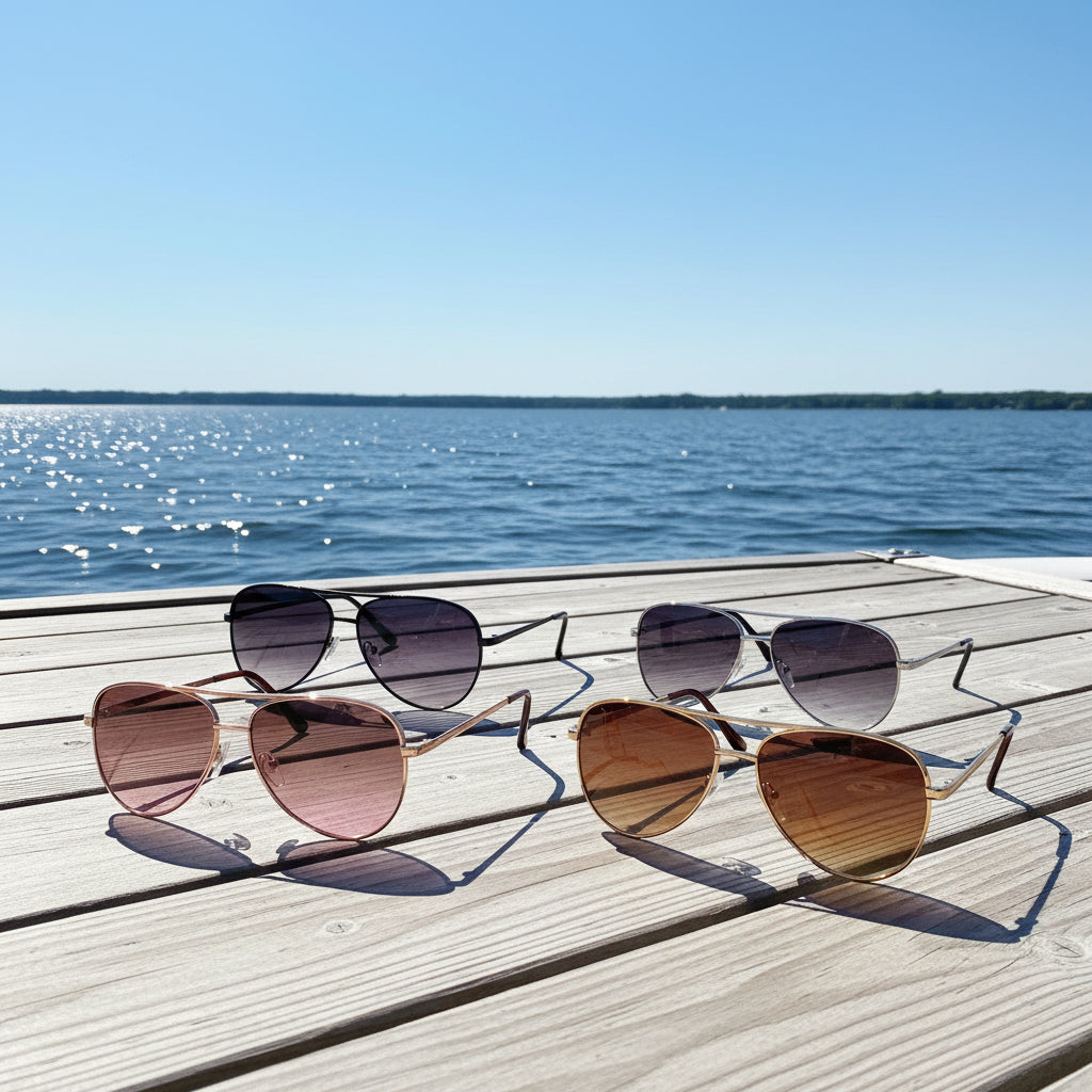 Jade Designer Aviator Sunglasses