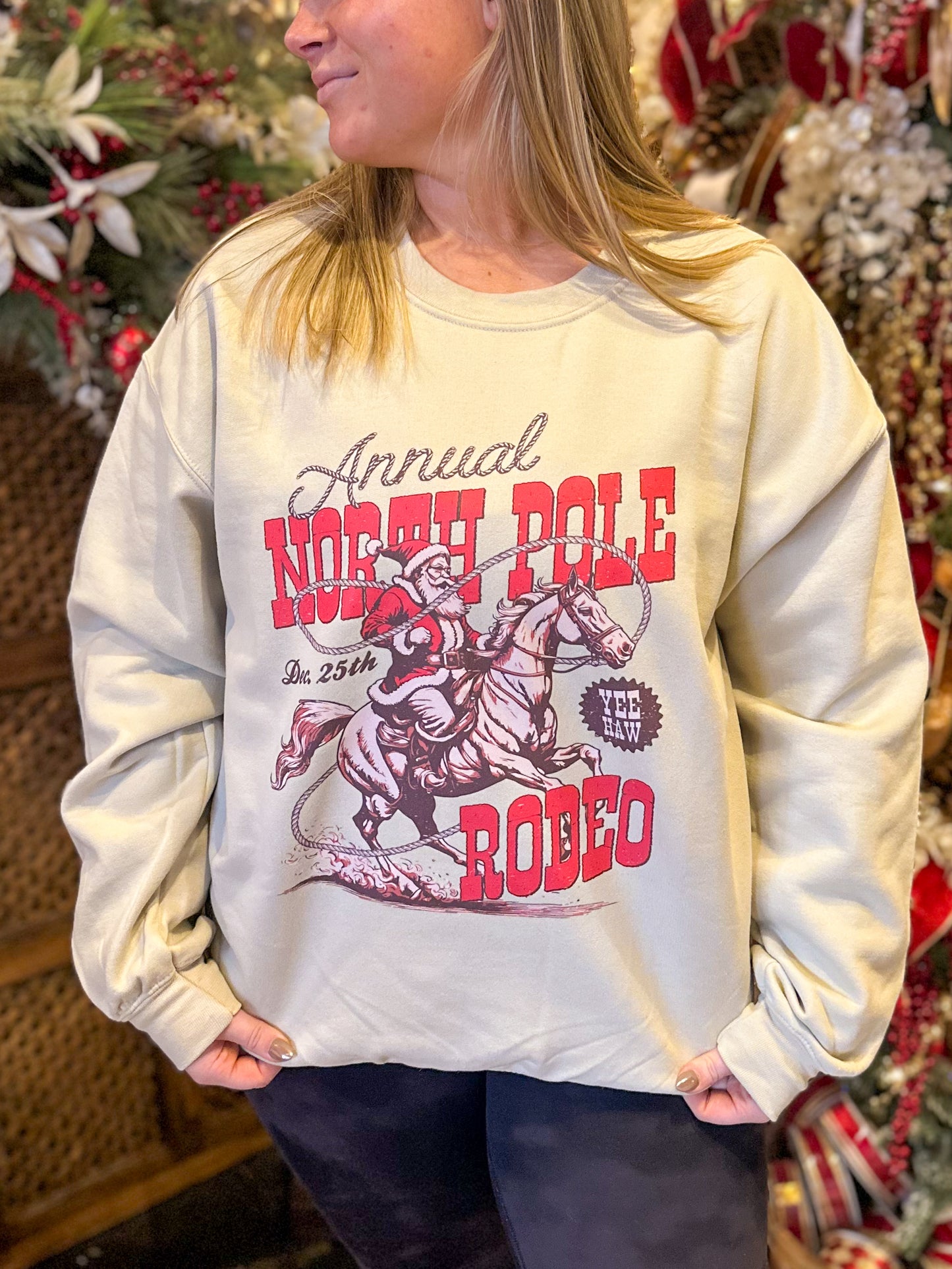 North Pole Rodeo Crewneck