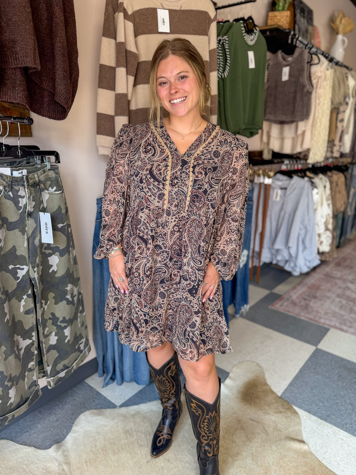 Fall Florals Long sleeve Dress