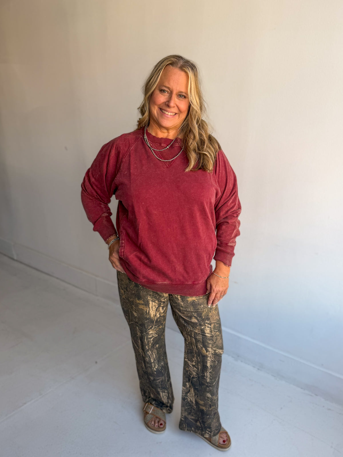 Cabernet Vintage French Terry Pullover
