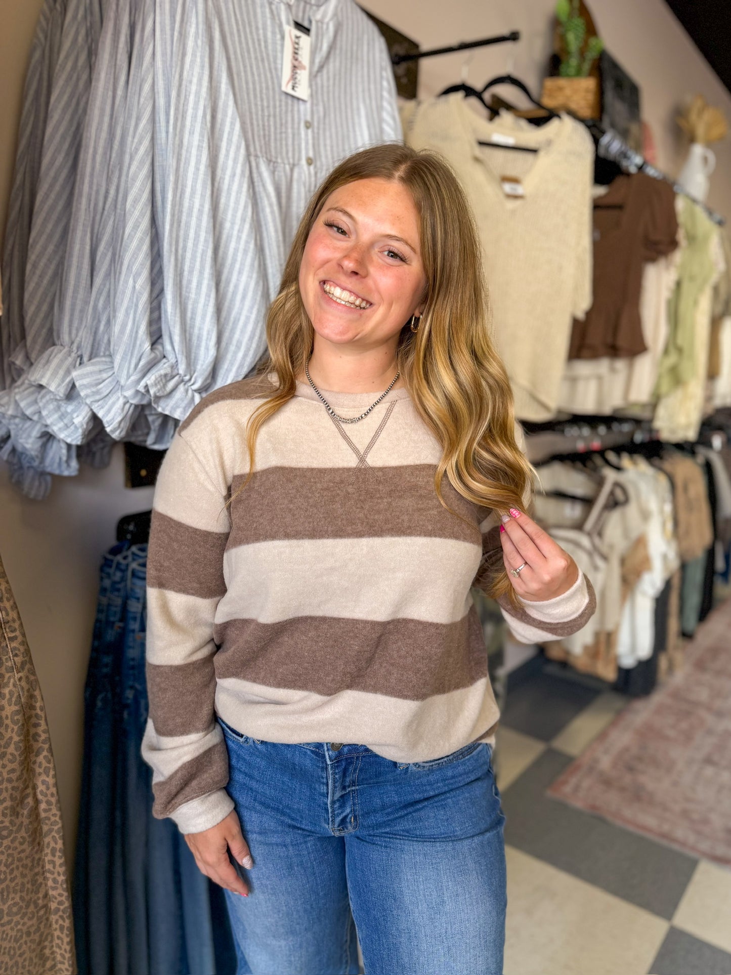 Mel Striped Lightweight Sweater