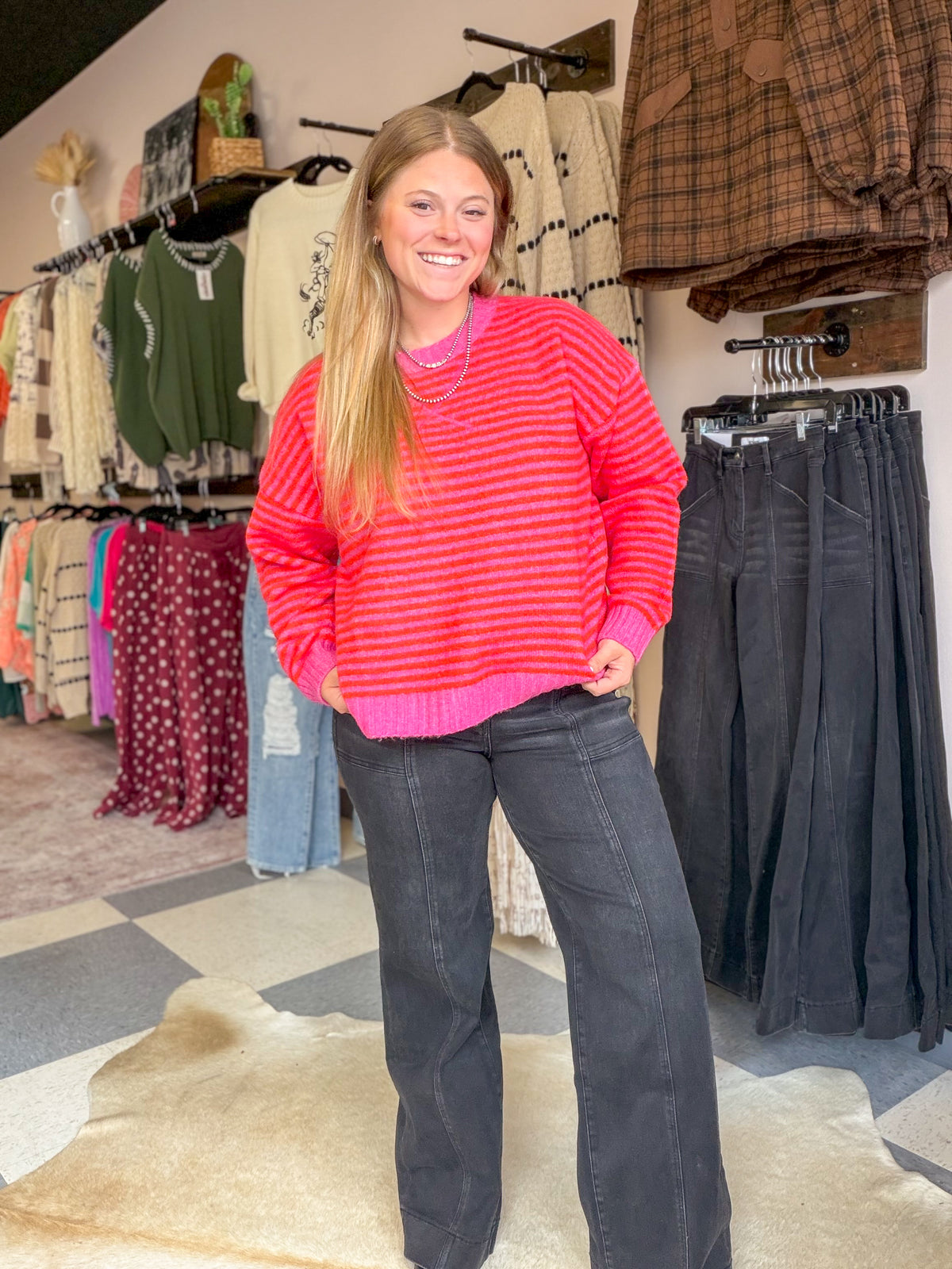 Poppi Stripe Sweater Top with