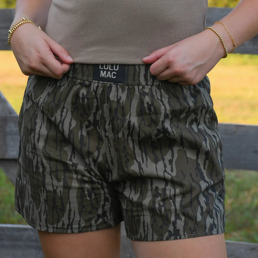 Lulu Mac: Boxer Short - Mossy Oak Bottomland