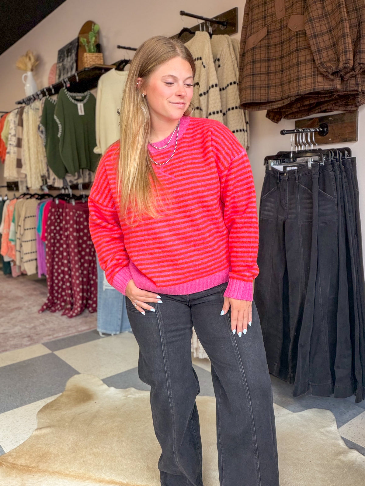 Poppi Stripe Sweater Top with