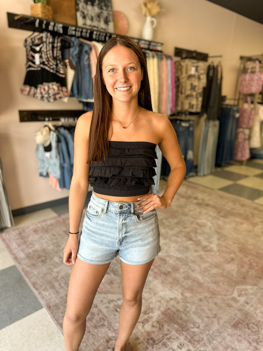 Nikibiki Ruffled Tube Top