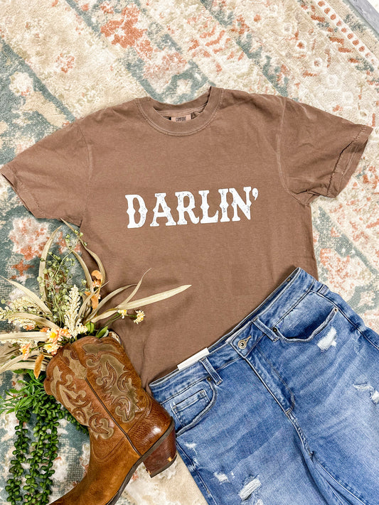 Darlin Distressed Graphic Tee