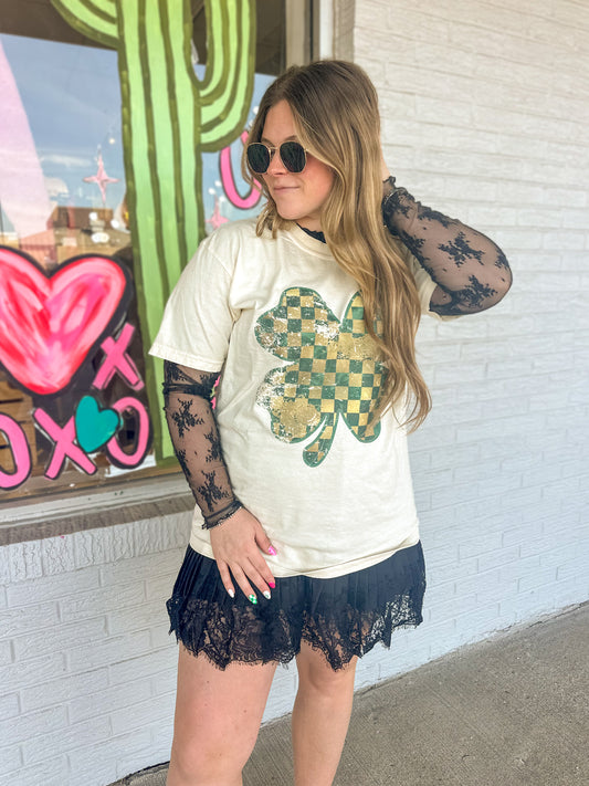 Distressed Shamrock Tee