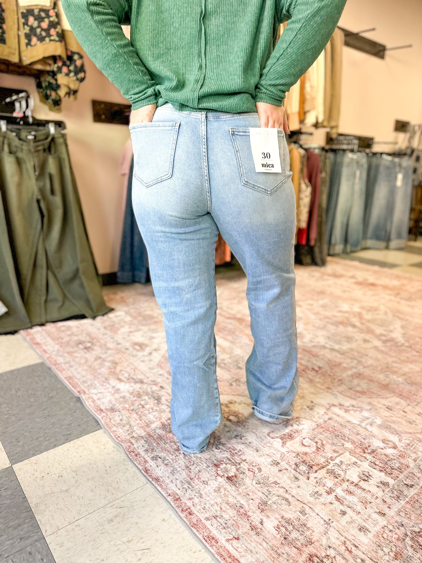 MICA: Rylee Distressed High Rise Wide Legs