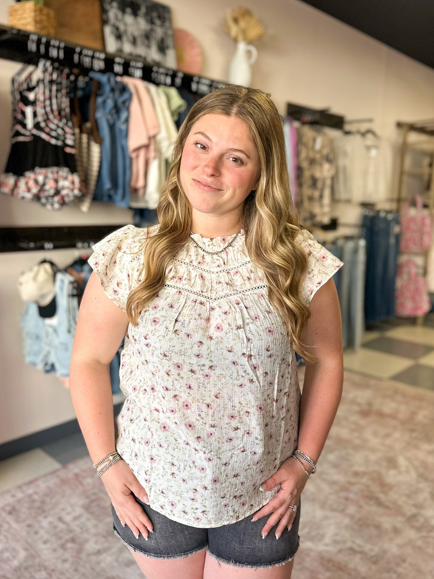 Sweet Blush Ruffle Blouse