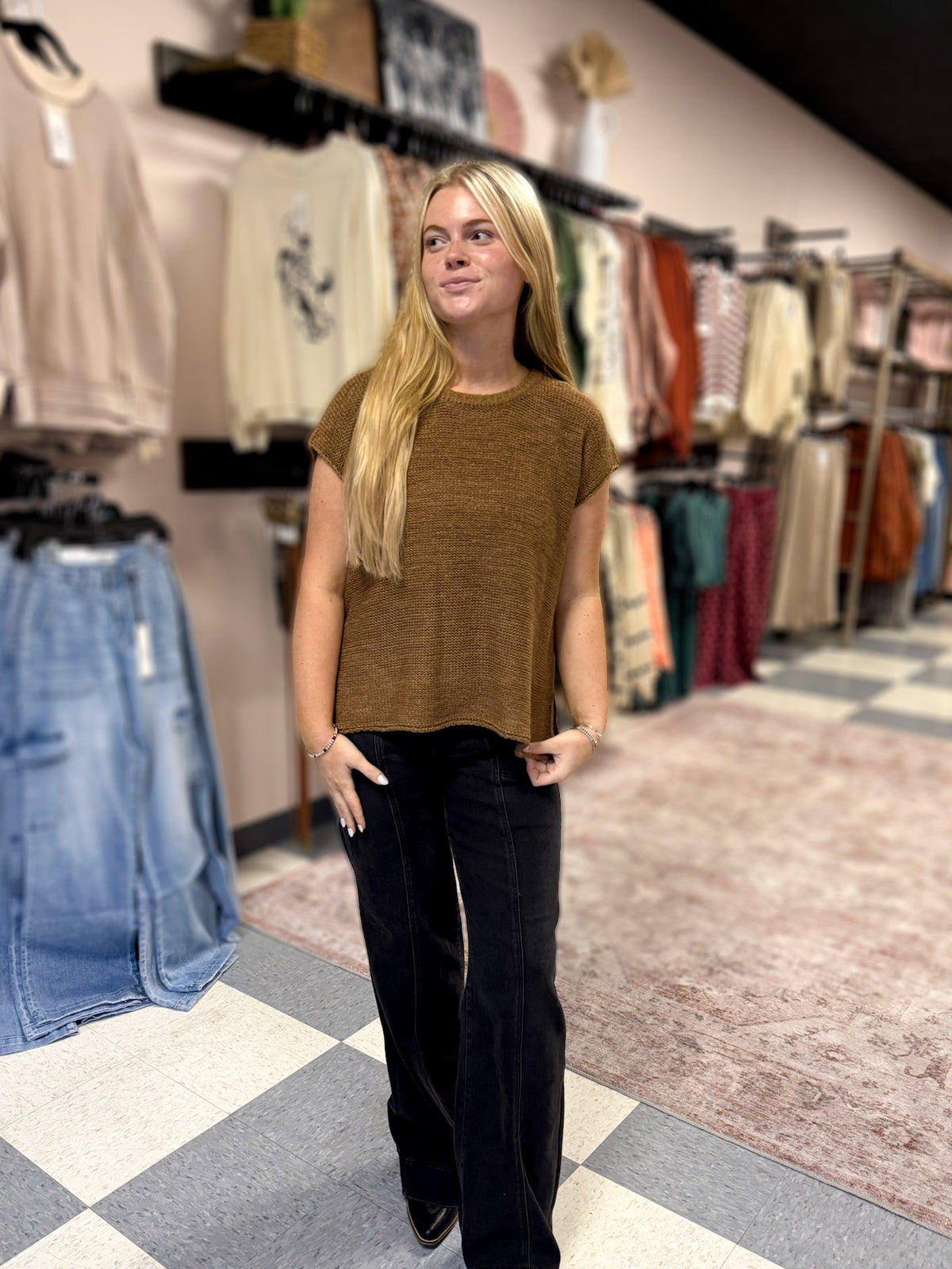 Crewneck Basic Sweater Vest