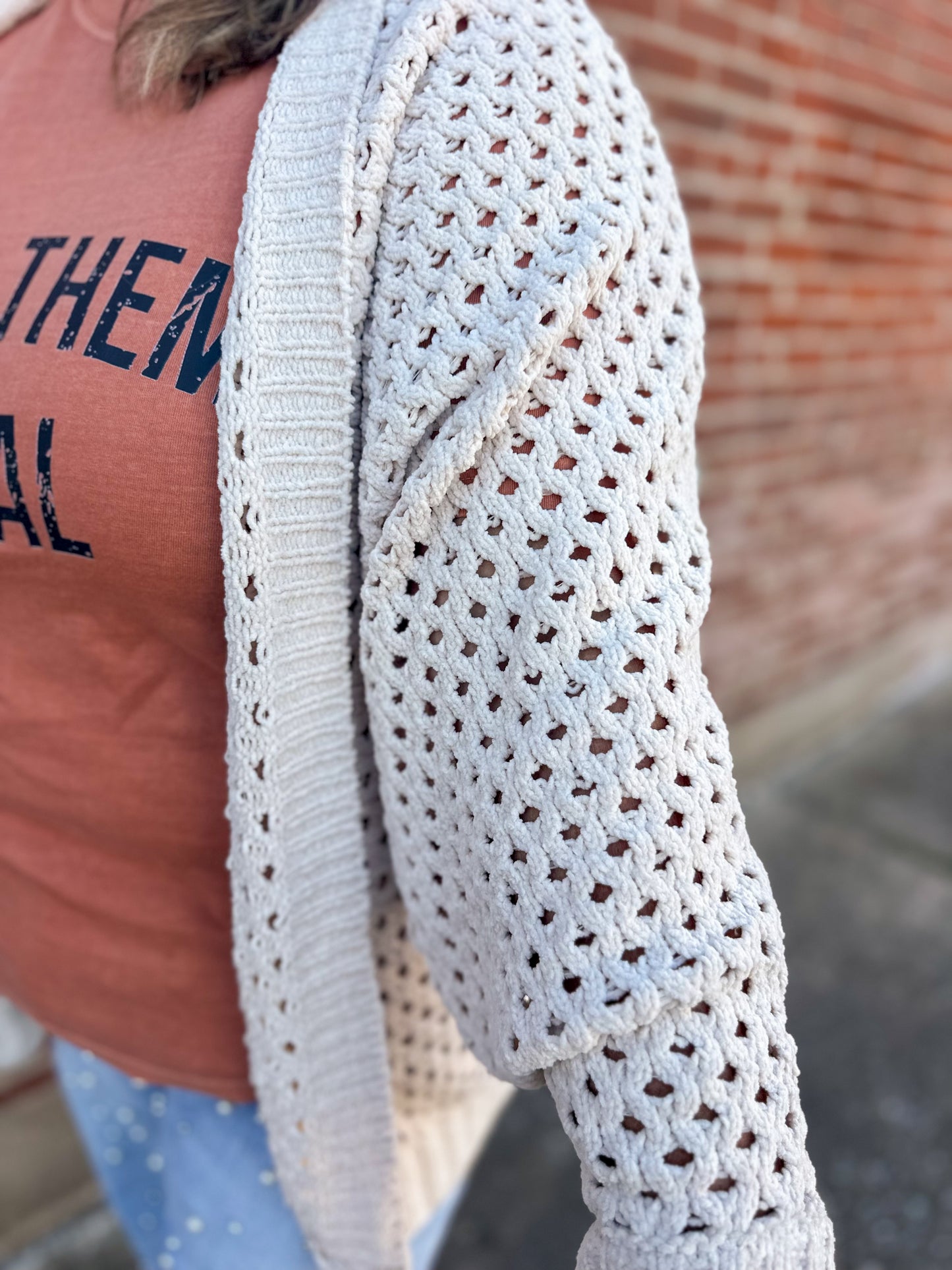CURVY: Crochet Chunky Knitted Cardigan