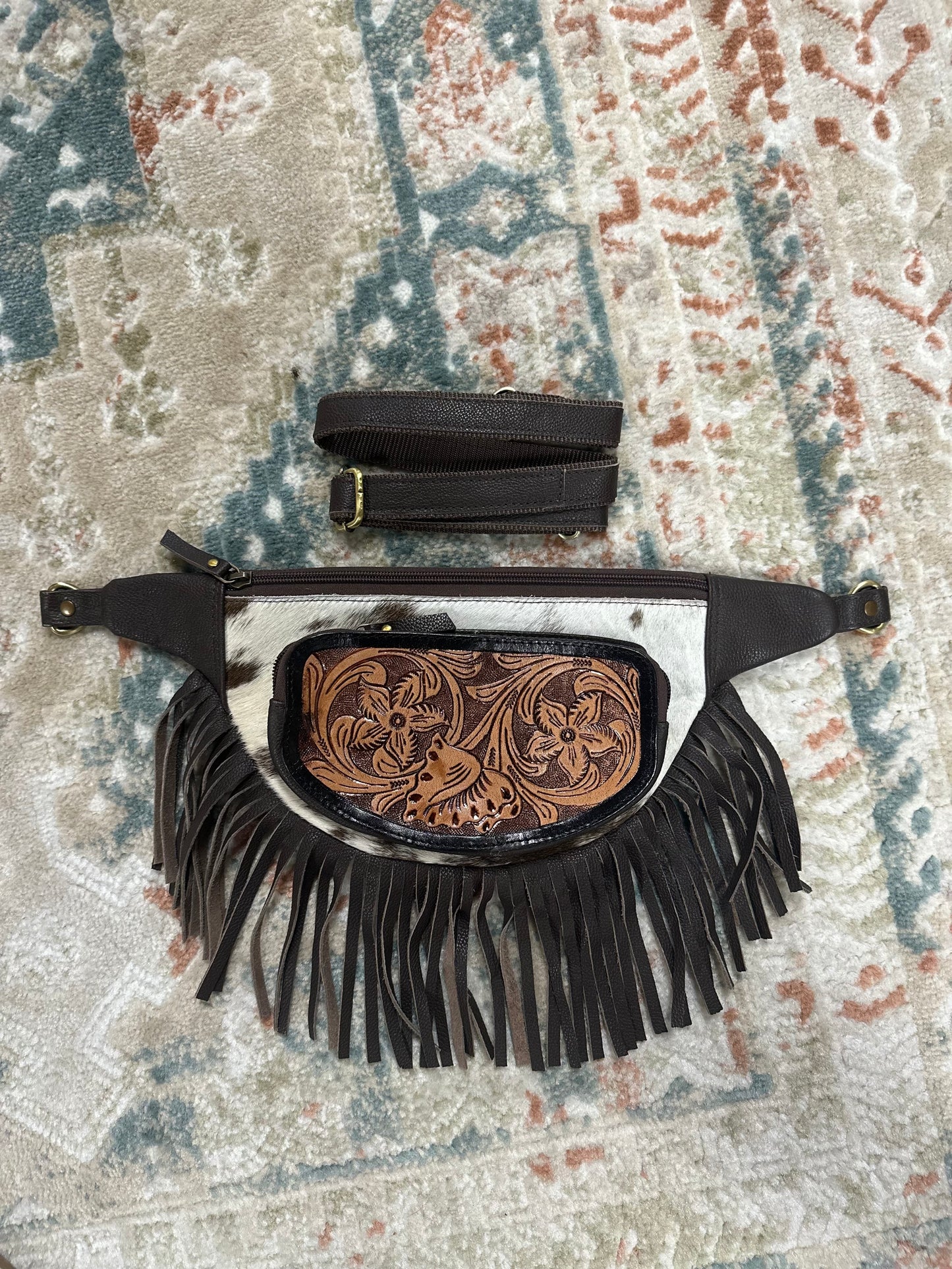 Wild West Cowhide Belt Bag