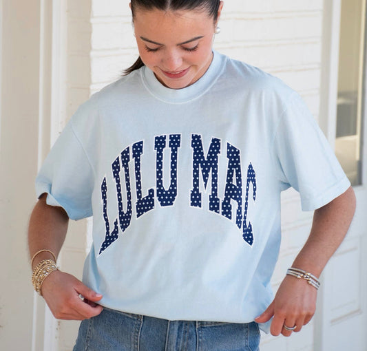 Lulu Mac: Polka Dot Chambray Tee