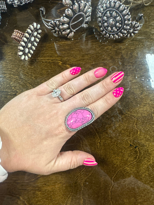 Honky Tonk Barbie Chunky Adjustable Ring