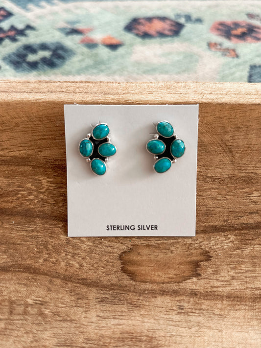 Ivy Kingman Turquoise Studs