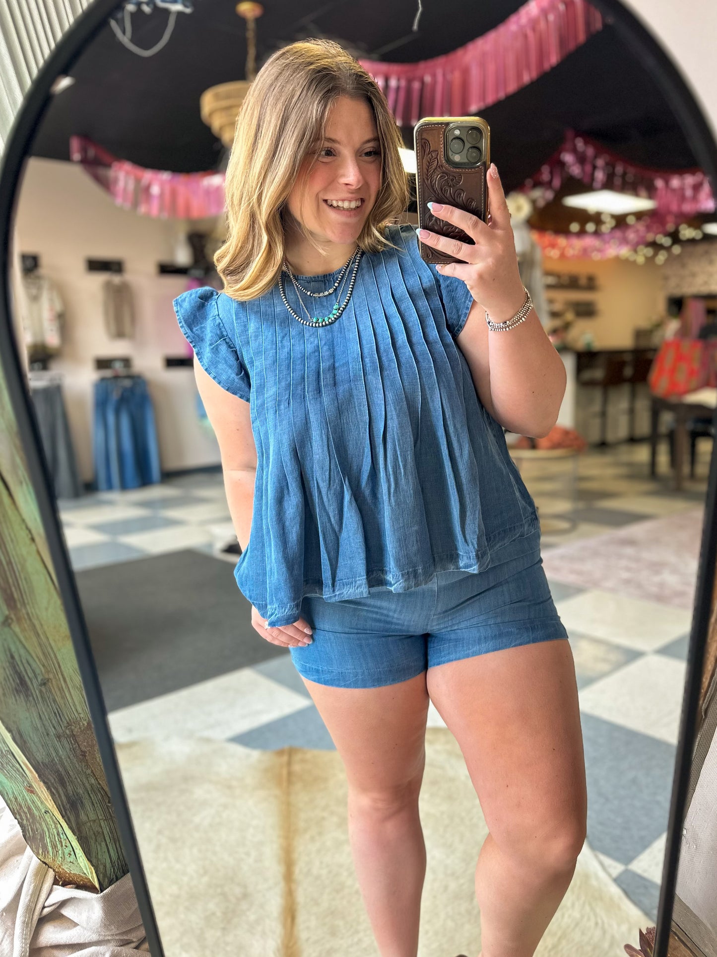 Callie Denim Set : Shorts