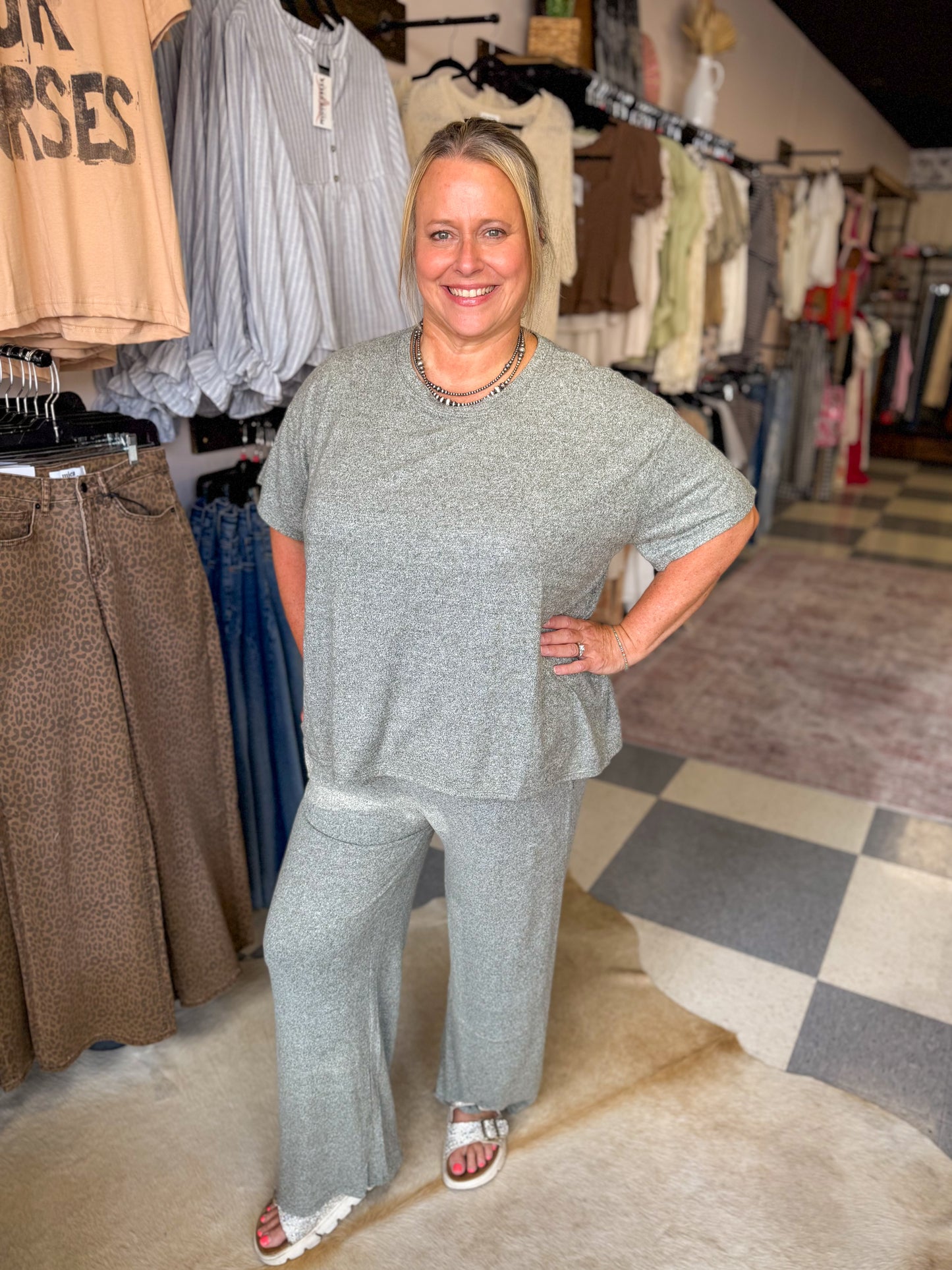 Dark Olive Cozy Lounge Set