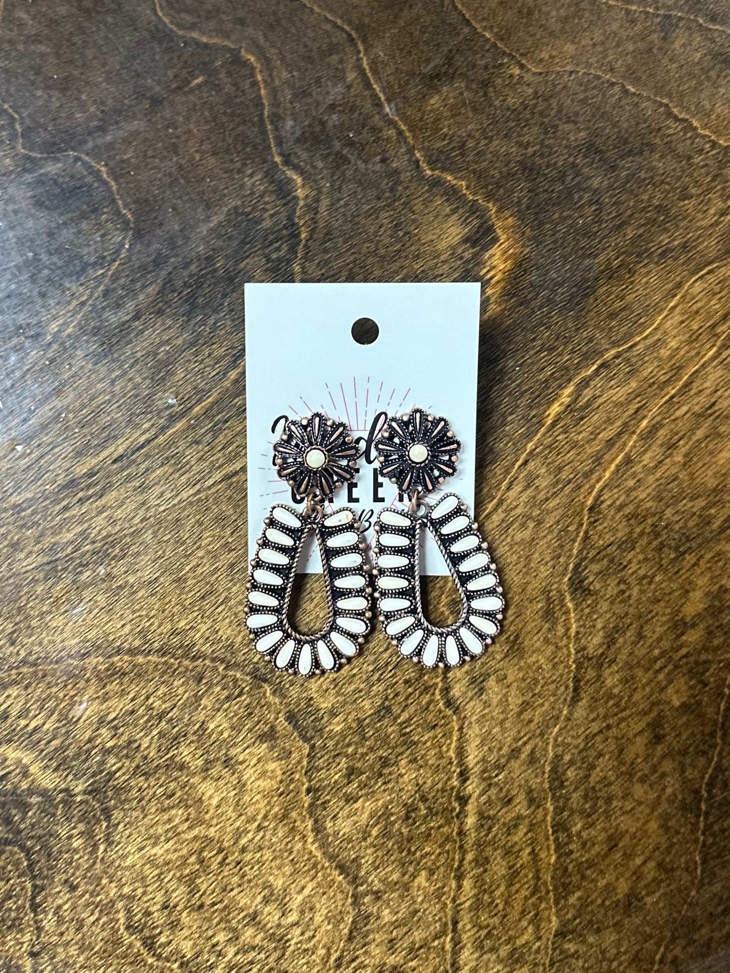 Daisy Teardrop Concho Earrings