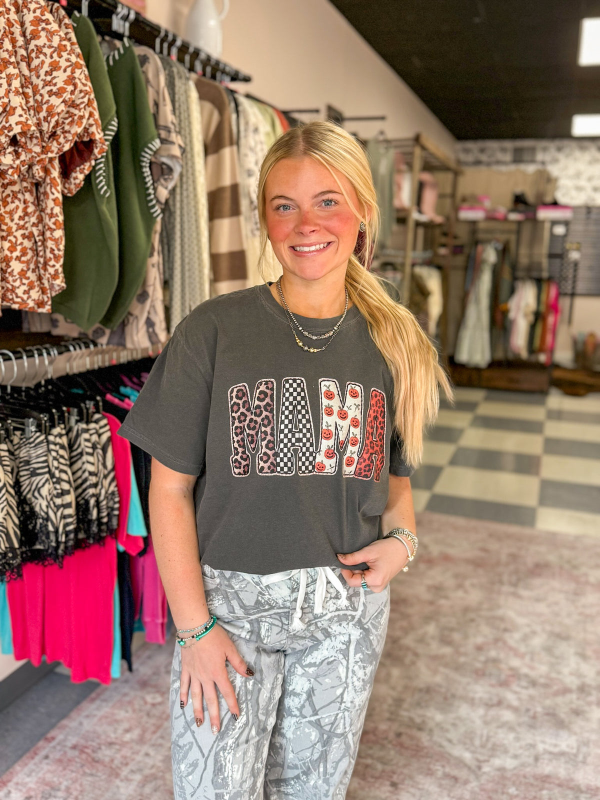 Fall Mama Printed Graphic Tee