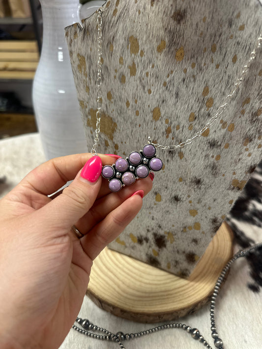 Lilac Pendant Necklace- 18 in.
