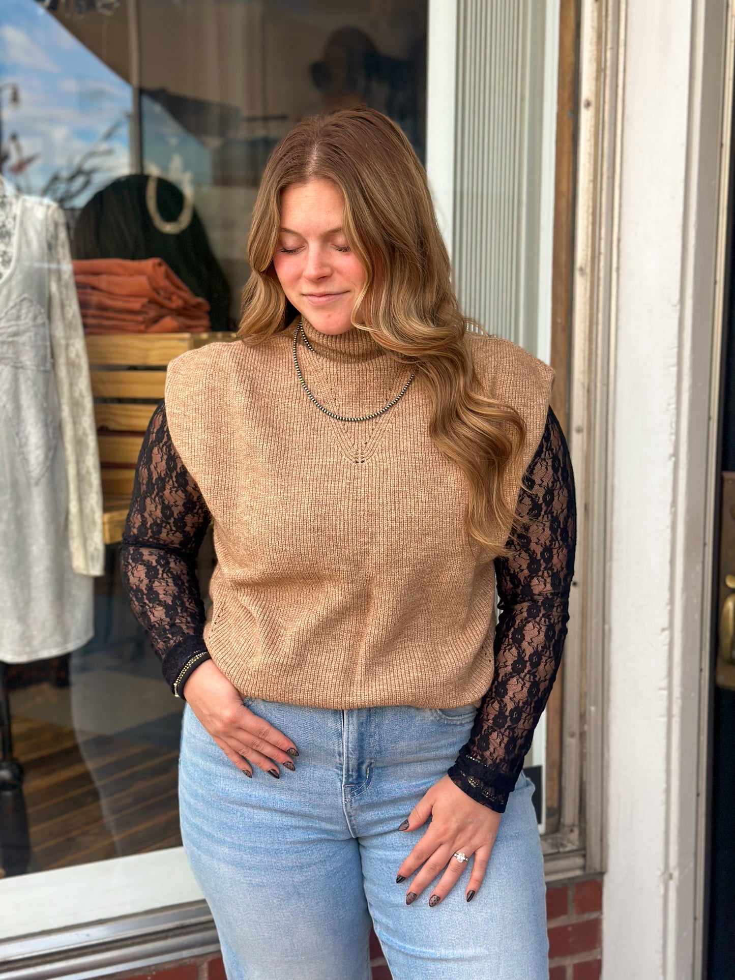 Gringa Mocha Sweater Vest Pullover