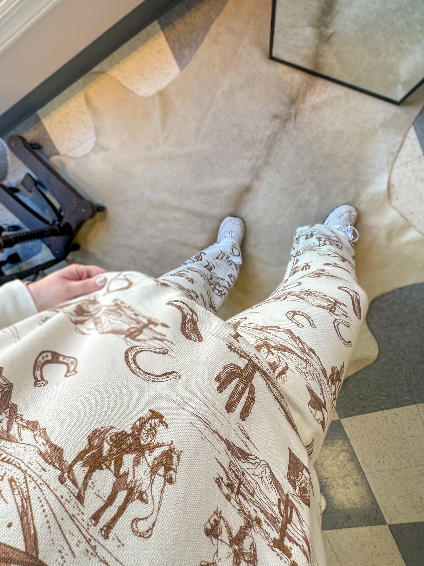 Cream Wild West Lounge Set Top