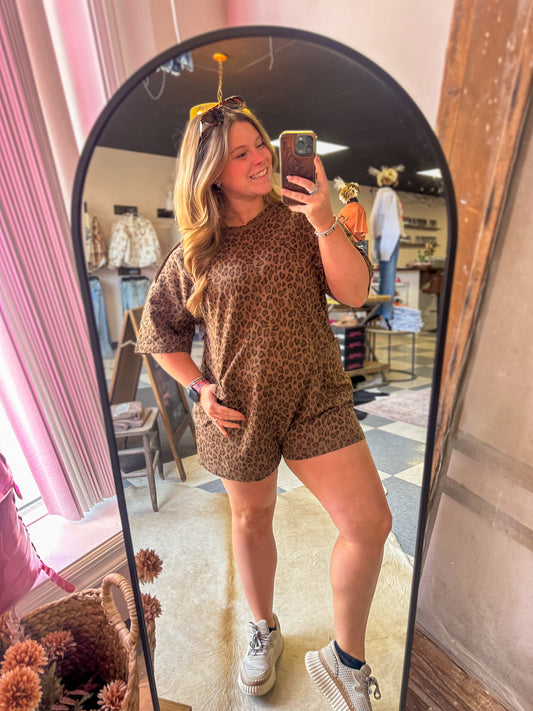 Wild One Leopard Lightweight Romper