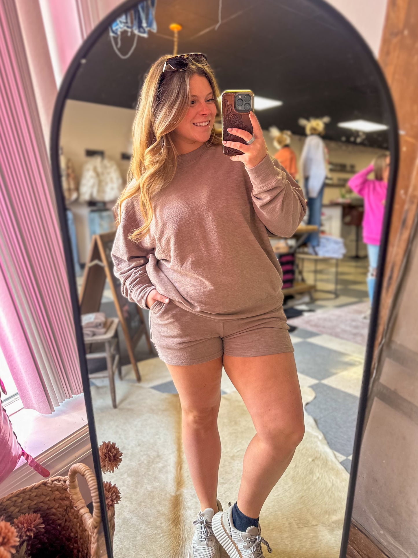 Cocoa Crewneck and Shorts Set