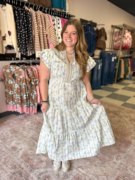 Tilly Floral Tiered Full Length Dress