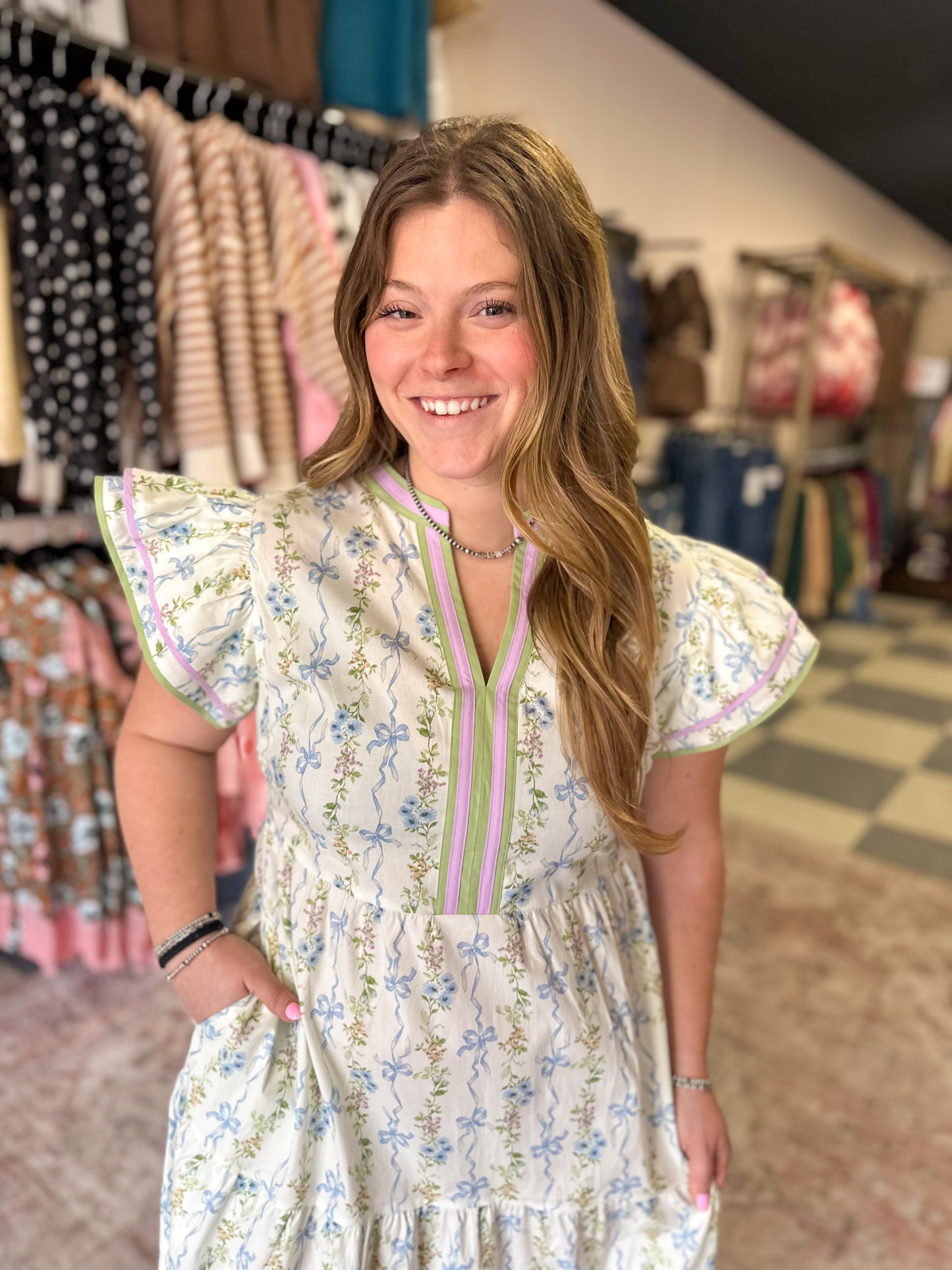 Tilly Floral Tiered Full Length Dress
