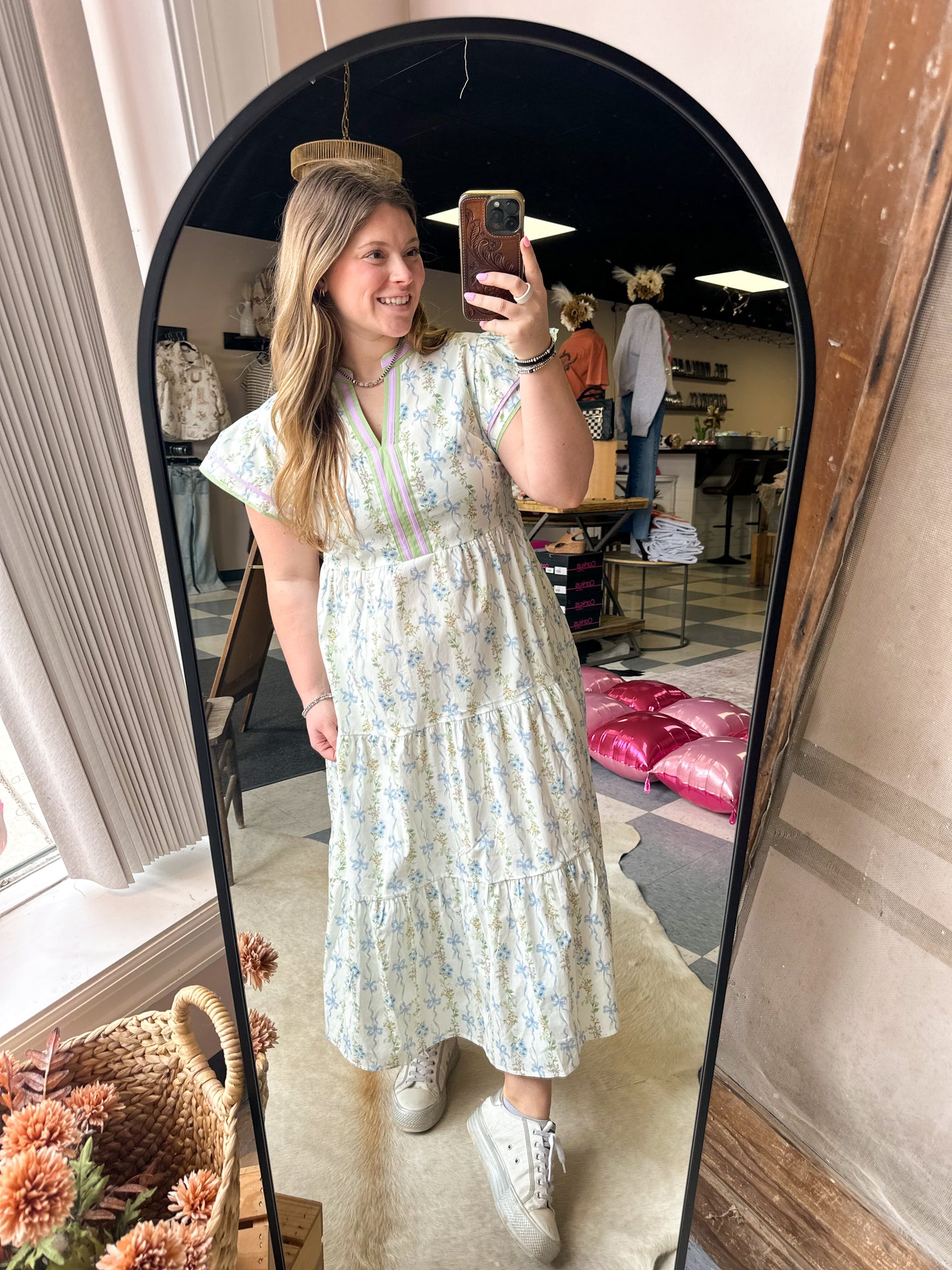 Tilly Floral Tiered Full Length Dress