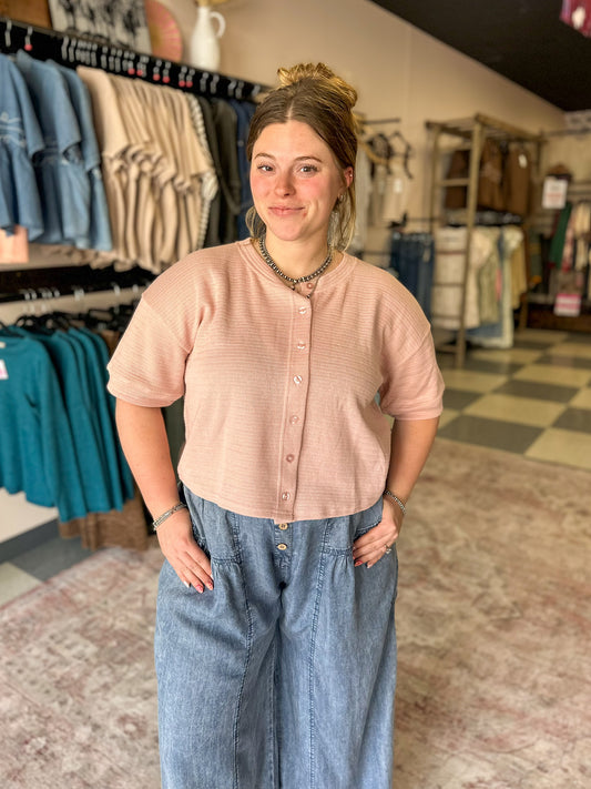 Light Pink Sadie Knit Top