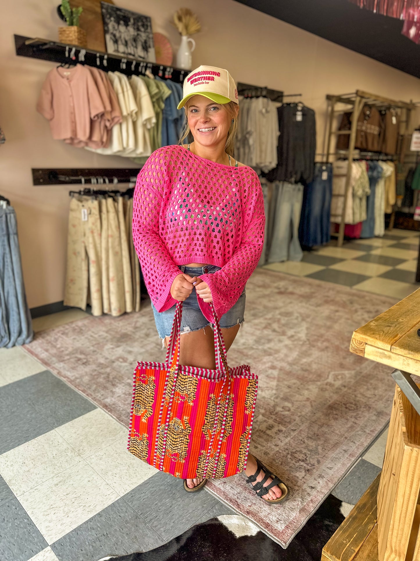Tiger Quilted Tote Bag