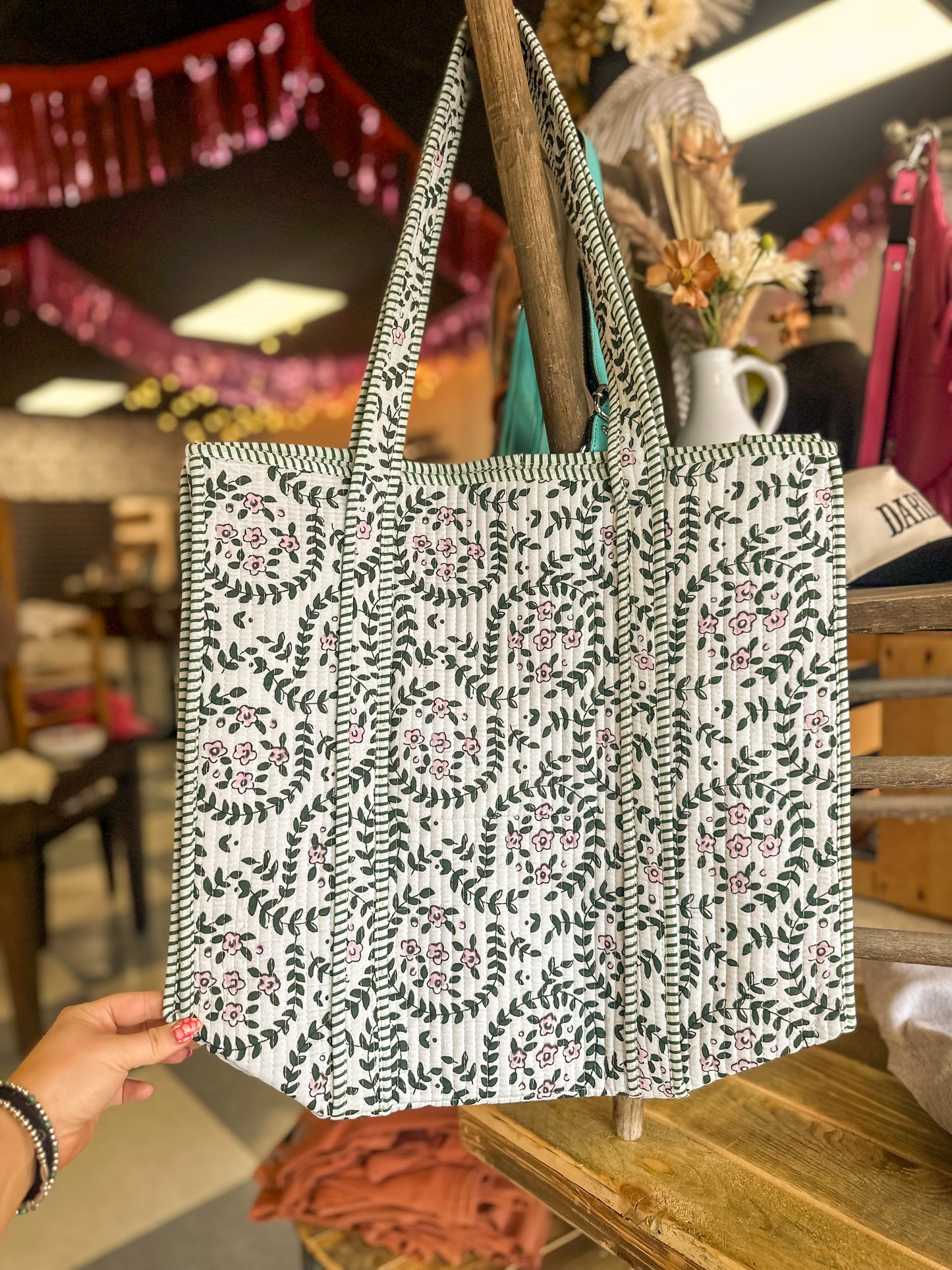 Sagebrush Quilted Tote Bag