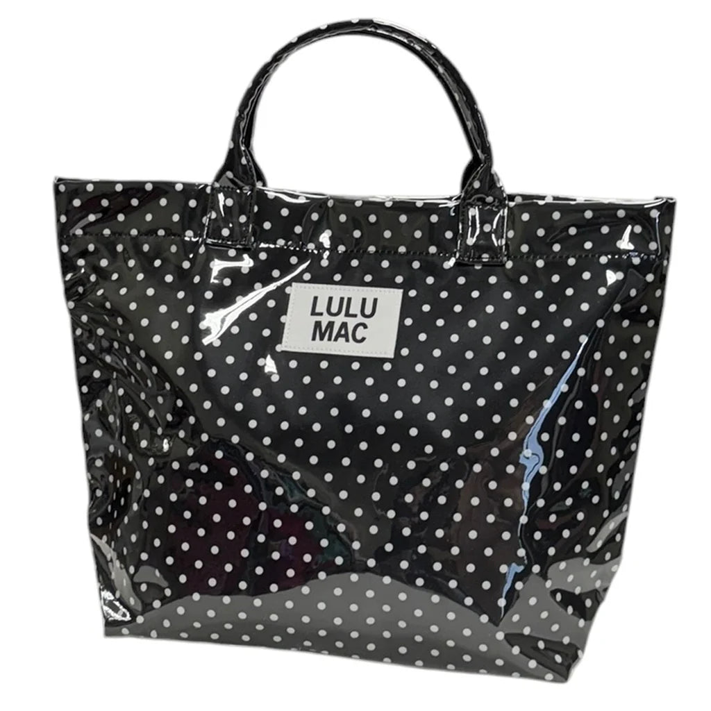 Lulu Mac: Tote Bag- Black/White Dot