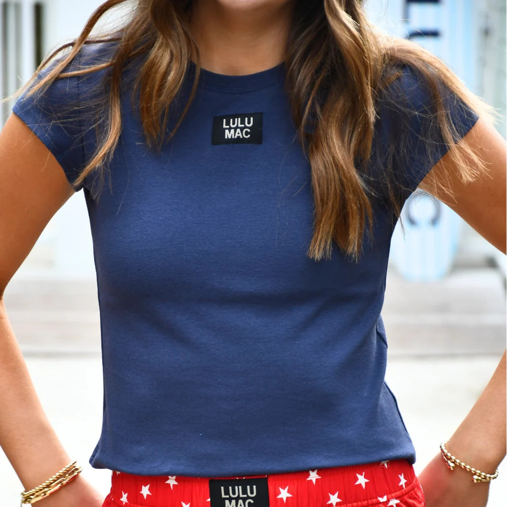 Lulu Mac: Babydoll Top in Navy