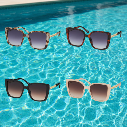 Jade Square Chain Sunglasses