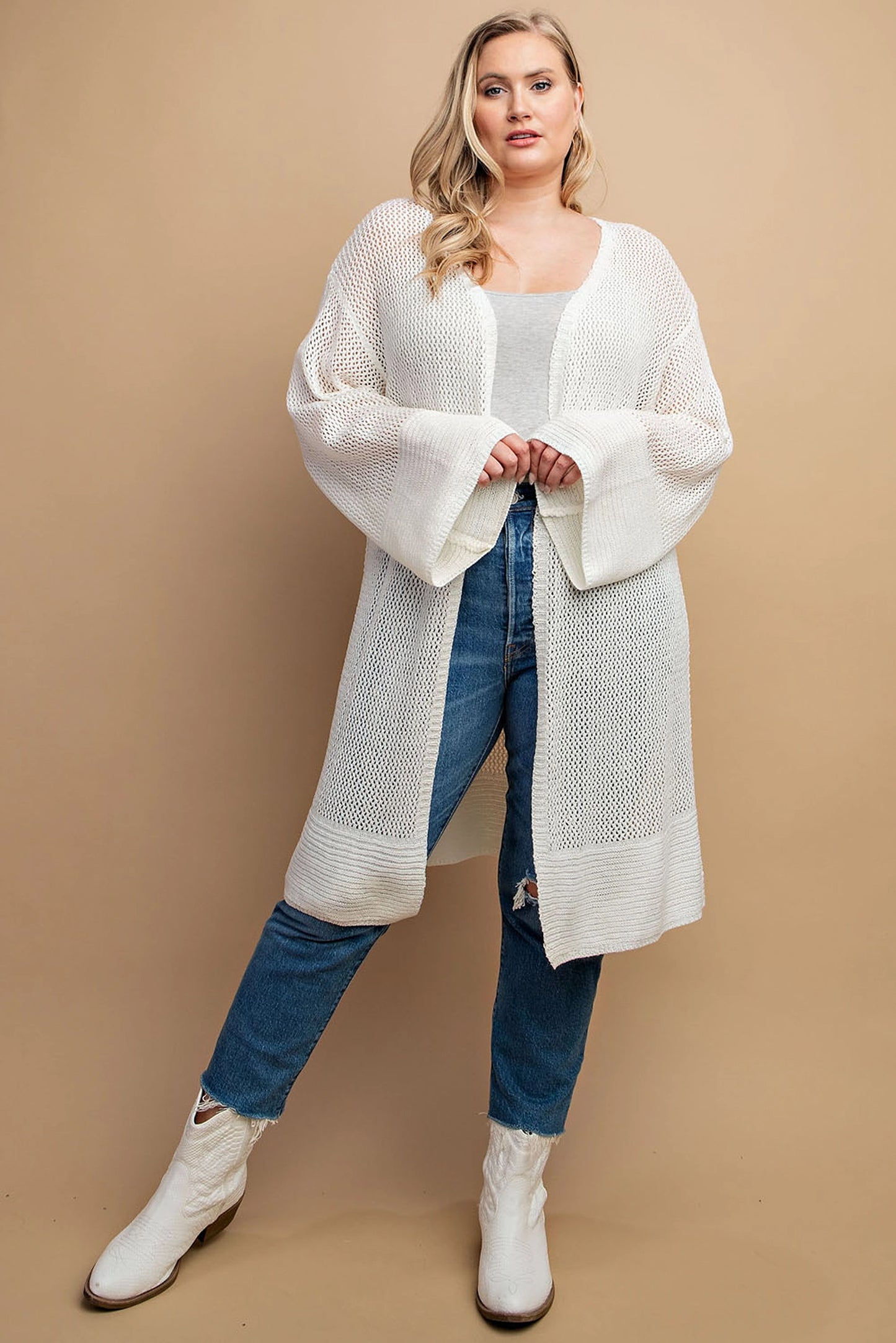 Sal Open Front Long Cardigan