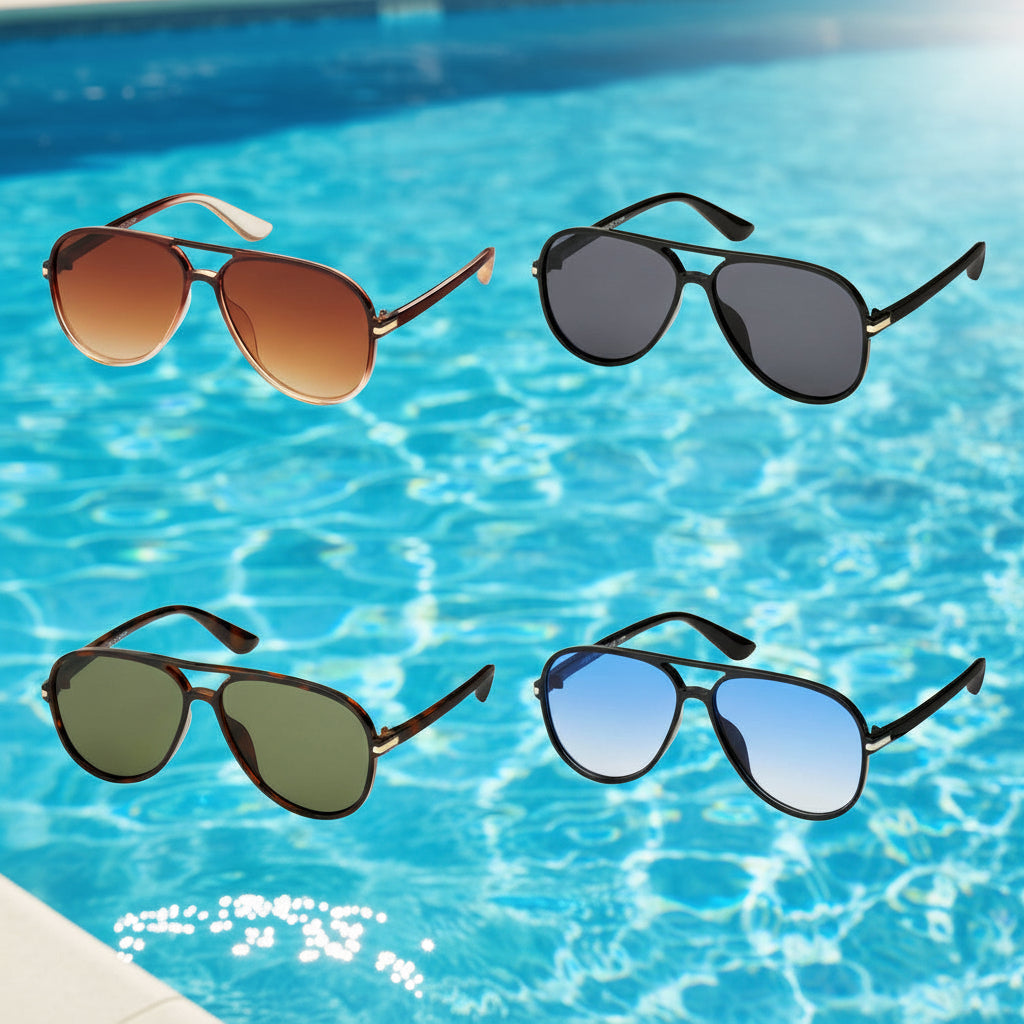 Heritage Plastic Aviator Unisex Sunglasses