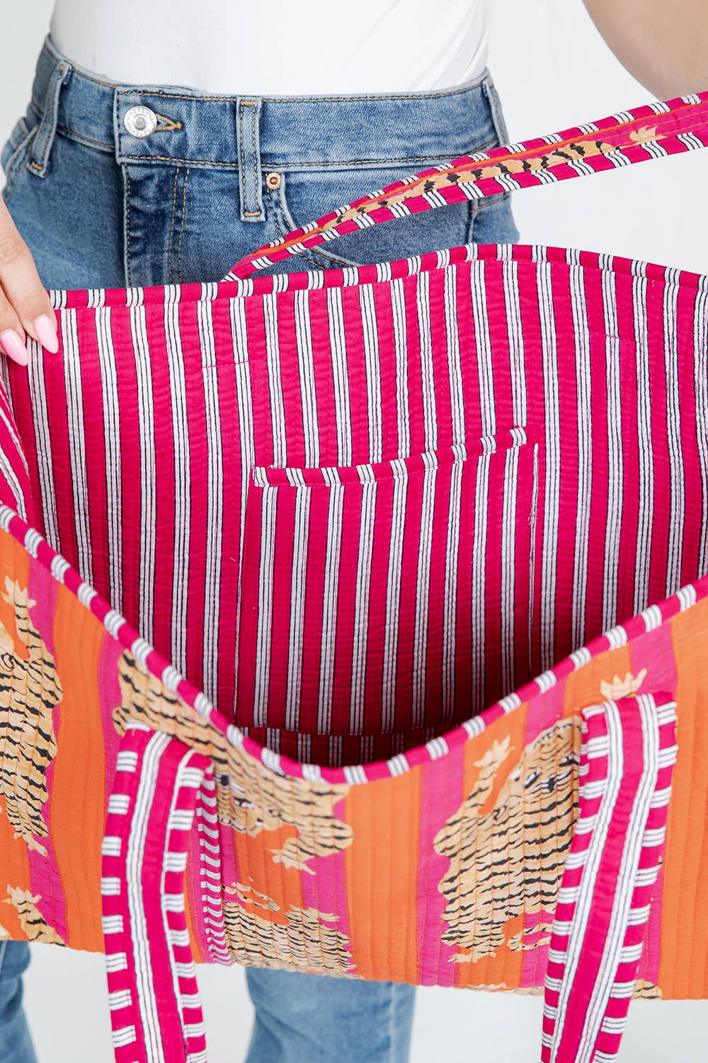 Tiger Quilted Tote Bag