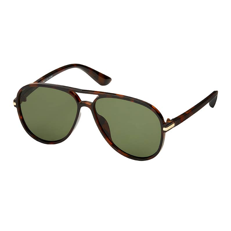 Heritage Plastic Aviator Unisex Sunglasses