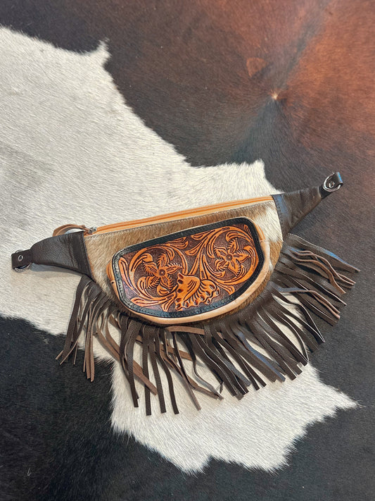 Wild West Cowhide Belt Bag